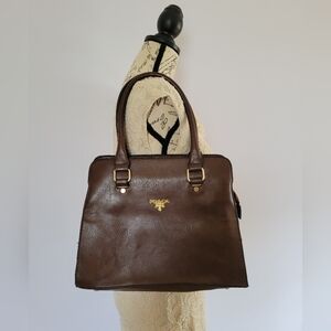 Brown Faux Leather Fashion Handbag